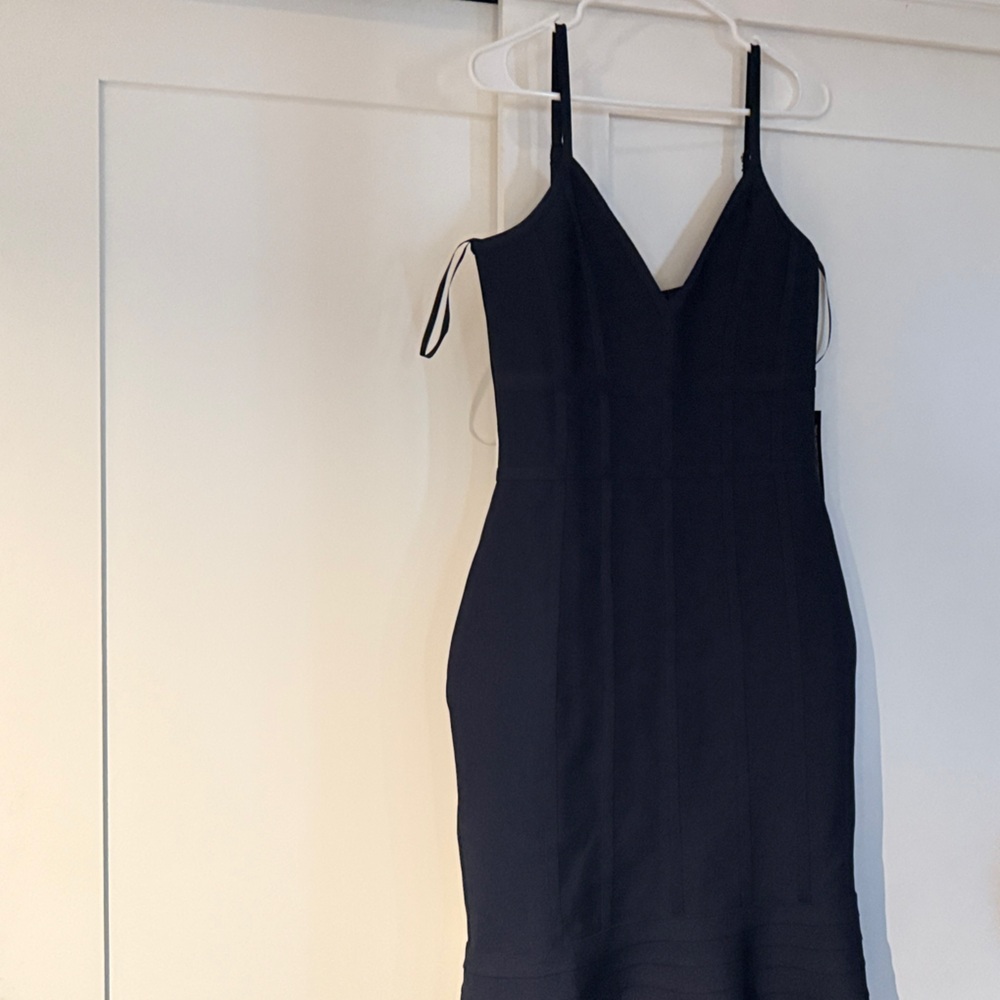 VENUS Blue Strapless Dress